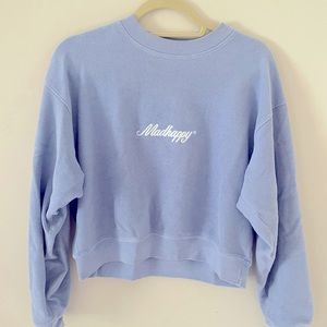 Madhappy Signature Crop Crewneck - Powder blue